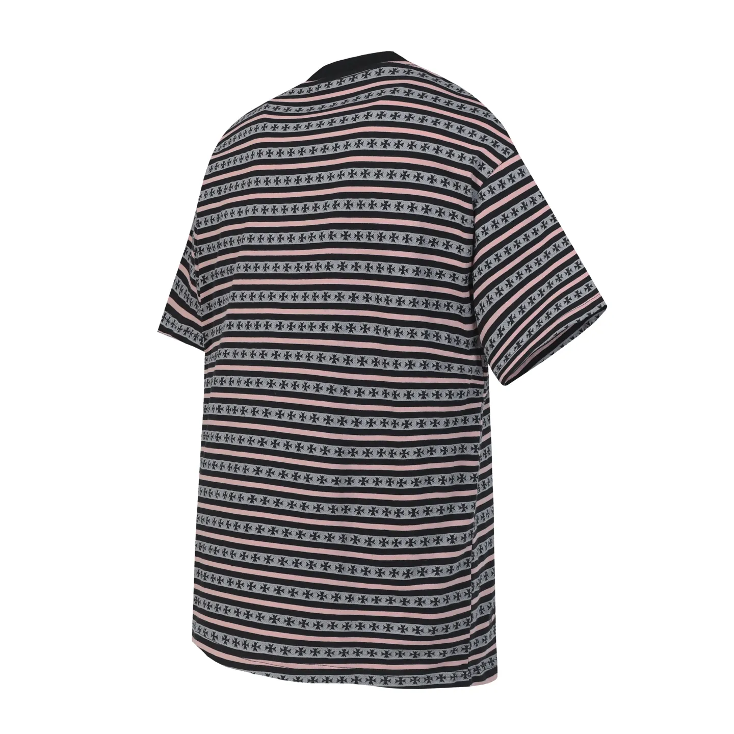 P160 -Chrome Hearts/Chrome Hearts 25ss season's most popular striped yarn-dyed short-sleeved T-shirt -High weight, high density and high quality. The wool is soft, delicate and skin-friendly. It feels soft and silky. It has excellent warmth and skin-friendly properties. -Custom-woven and dyed, no color difference, no matter the fabric or workmanship details. Overwhelms the ordinary version on the market. -Colour: Gray Blue Green -Size: S M L XL